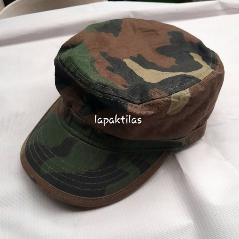 Topi Komando Cap Combat Woodland Camouflage Reproduction not USGI Us Army
