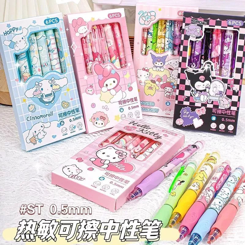 

Set 6 Pcs Pulpen Gel Dihapus Motif KUROMI CINAMOROL MEELODY Tinta Biru/ Set Alat Tulis isi 6 PCS Pulpen Gel Bisa Hapus/ Bolpoin Gel Erasable