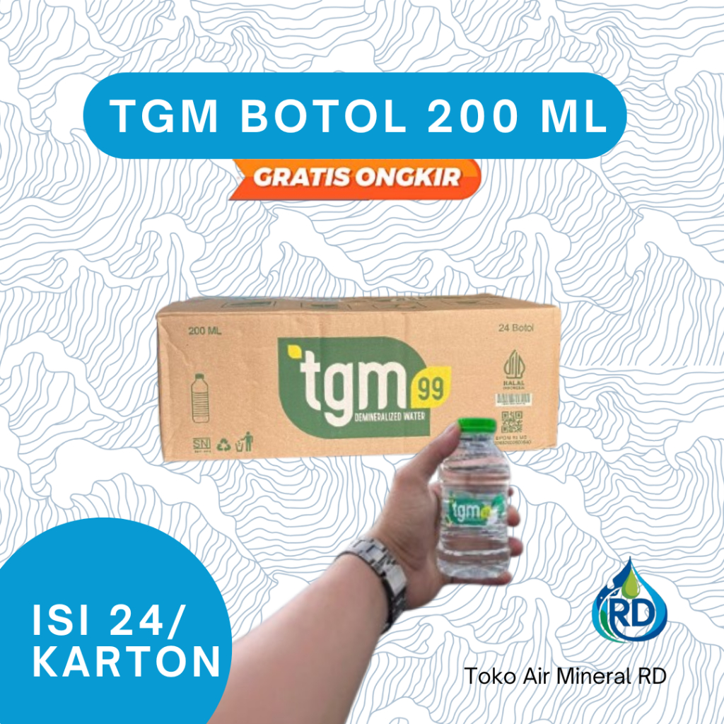 

RD - TGM 99 Botol 200 ML 1 Dus - Isi 48 x 200 ML - Air Minum Mineral Botol