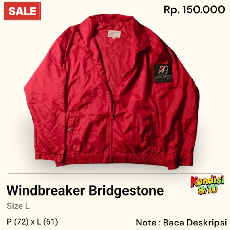 Jaket Windbreaker Bridgestone
