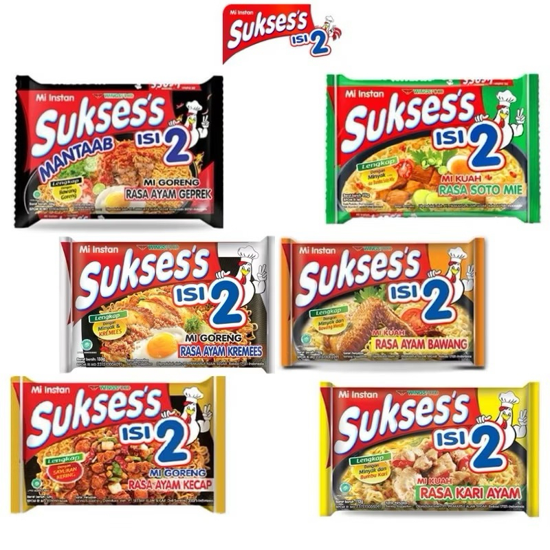 

Mie Sukses’s Isi 2 Mie Instan Goreng Kuah All Varian 115gr [1Pcs] Mie Sukses Instan | Mie Sukses Instan