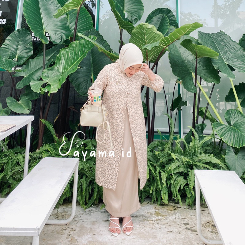 ayama tunic embos tunik kondangan tunik pesta kebaya janggan brukat tunik lebaran tunik mahogany tun