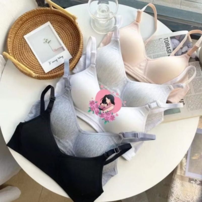 AM CUCI GUDANG BH WANITA DEWASA POLOS TANPA KAWAT ISI 6 PCS HARGA MURCE TALI KARET NYAMAN SAAT DI PA