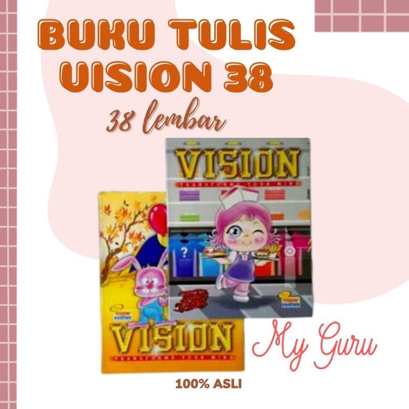 

( 10 pcs) buku tulis vision 38