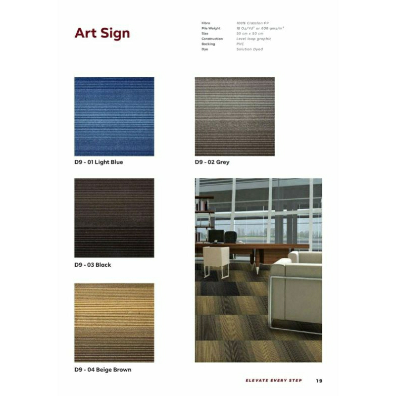 Karpet tile artsign 50x50