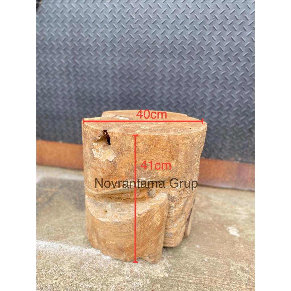 Stool Roodwood Bulat / Stool Akar Bulat / Stool Jati akar /  Kursi Rustik Jati / Kursi Akar Jati Bul