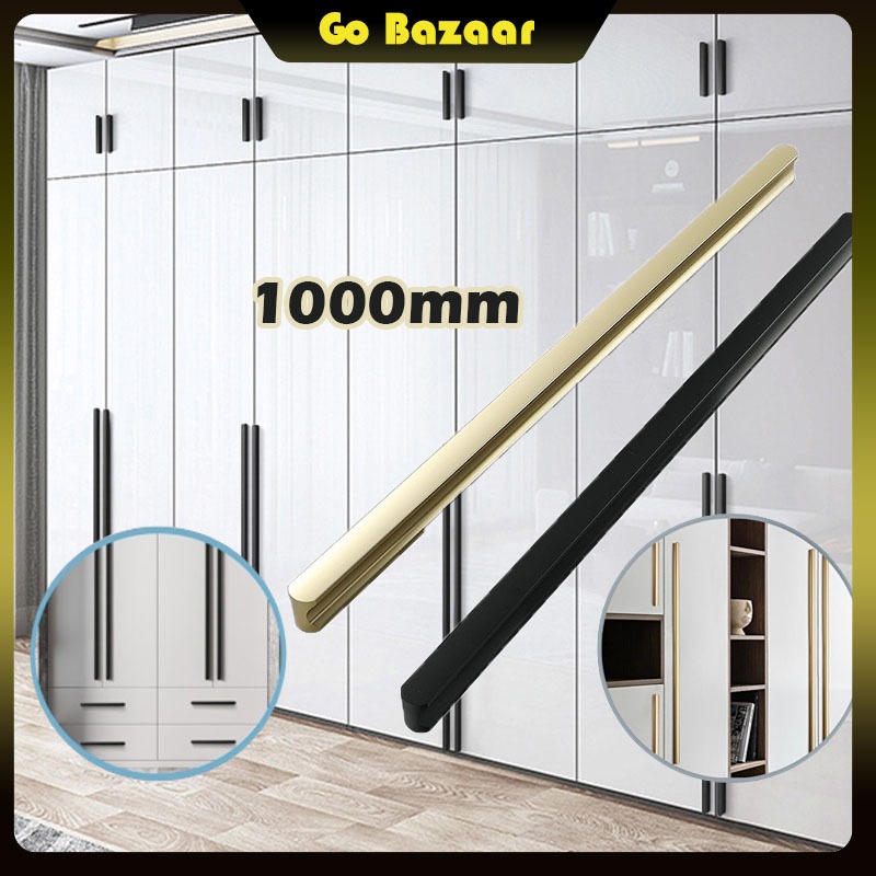 1 Meter Tarikan Lemari Dapur Handle Lemari Minimalis Gagang Pintu Lemari Tarikan Pintu Gold Gagang L
