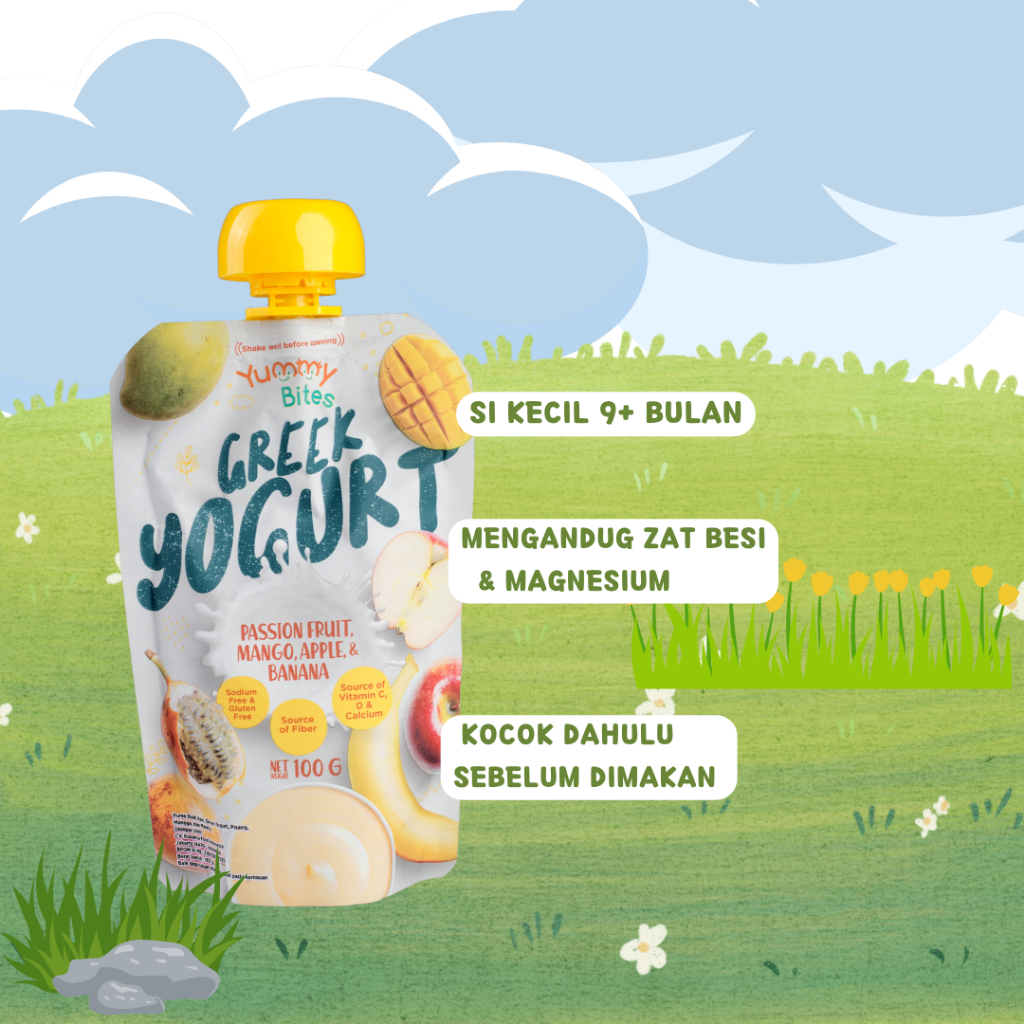

Yummy Bites Greek Yogurt - Passion fruit - Minuman bayi