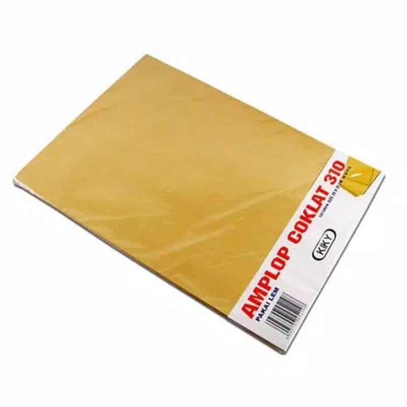 

Amplop Coklat Folio Kiky 310 polos Lem 125gr Isi 10 Pcs