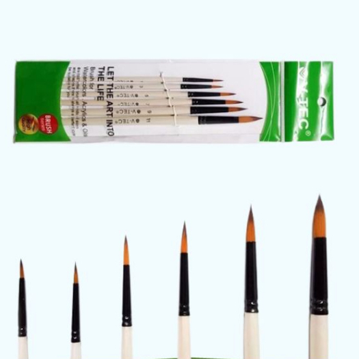 

V-tec Kuas Lukis Set Isi 6 Type A0018H-6A