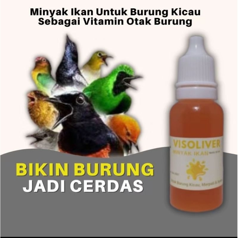 Multivitamin Visoliver Minyak Ikan Untuk Burung Murai Batu  Perkutut dll