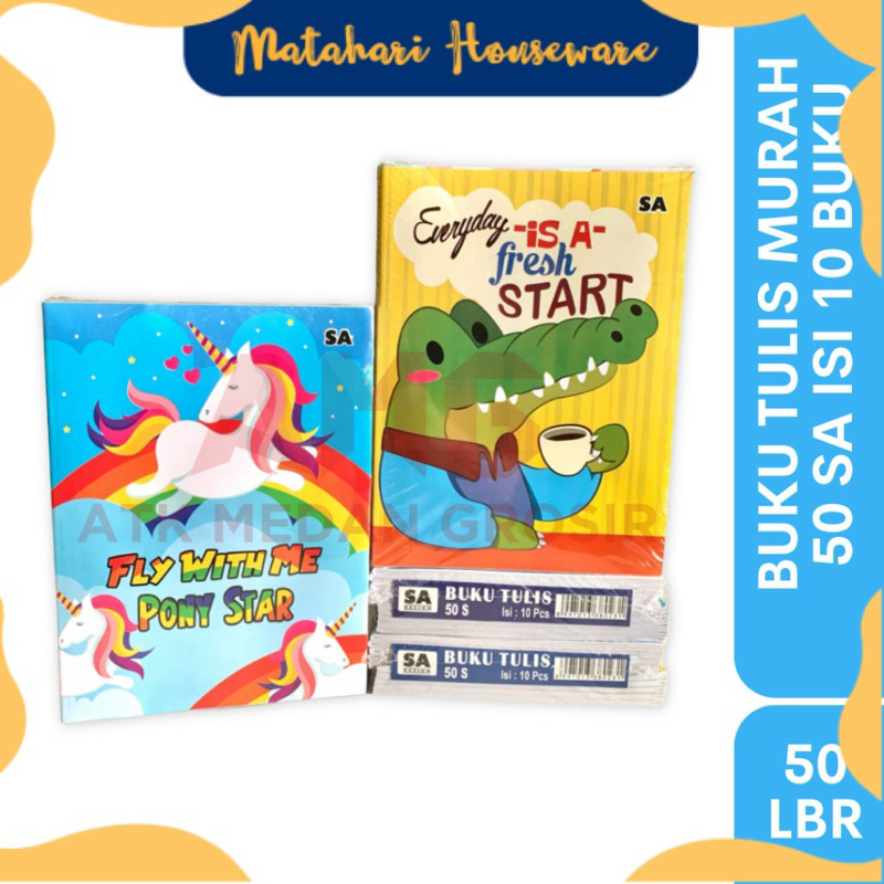 

MATAHARI HOUSEWARE - BUKU TULIS SA 50 Lembar 10 pcs (1pack)