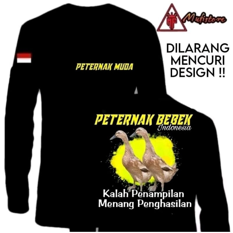 KAOS LENGAN PANJANG TEMA PETERNAK BEBEK
