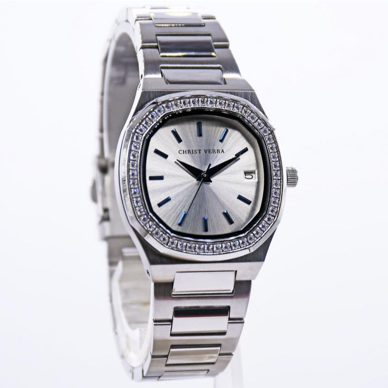 100% Original  jam Christ Verra Casual Women's Watches CV 919566L-11 SLV - CV 919566L
