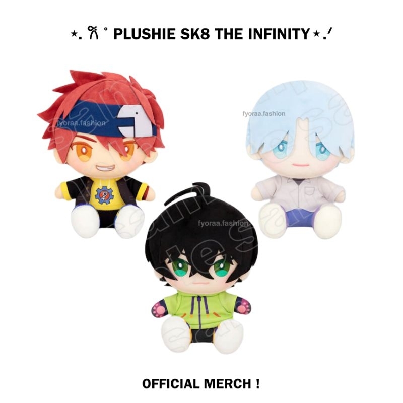( OFFICIAL MERCH ) Boneka/Plushie Anime SK8 THE INFINITY Reki Kyan, Langa Hasegawa, Miya Chinen