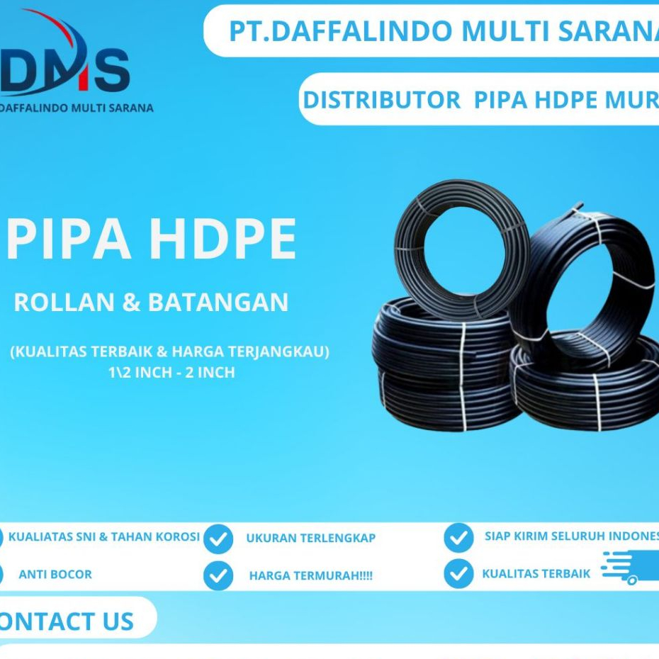 Pipa Hdpe 12 Inch Vinilon 1 Roll 200m PN 16 | Distributor Pipa Hdpe