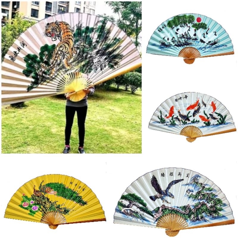 

Kipas Kertas Jumbo Gambar Ikan Macan Kuda Putih Dekorasi Fan Kipas Harga Grosir Termurah