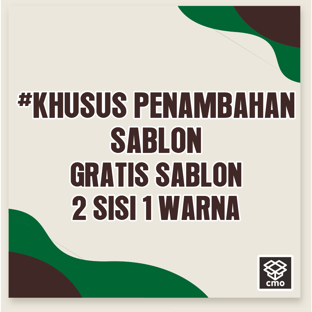 

Pre Order GRATIS SABLON 2 SISI 1 WARNA