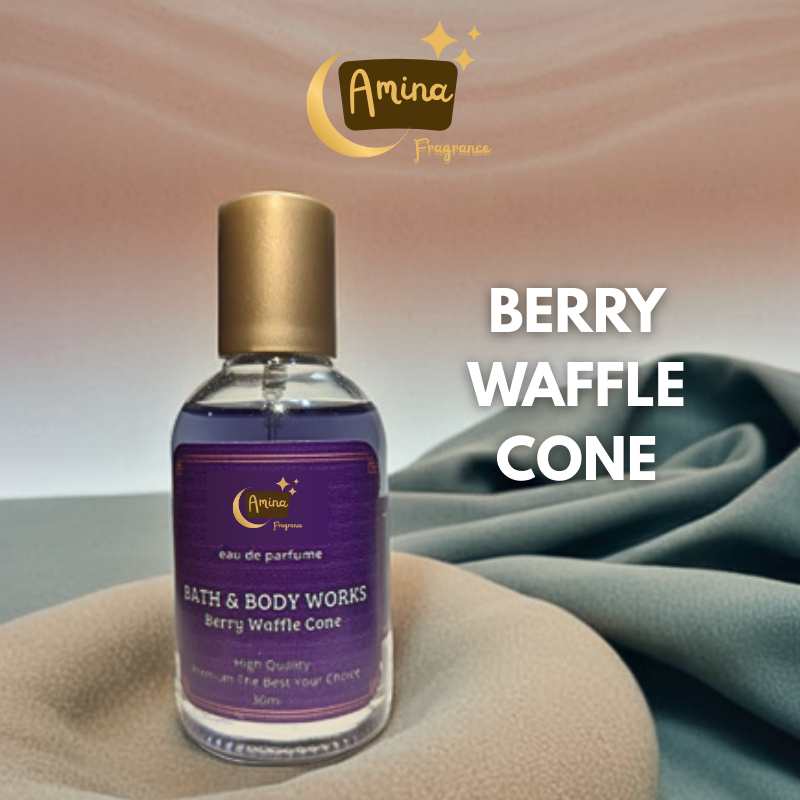 Parfum Amina Boshe Berry Waffle Cone 30ml EDP – Parfum Manis Creamy Tahan Lama, Wangi Es Krim Waffle