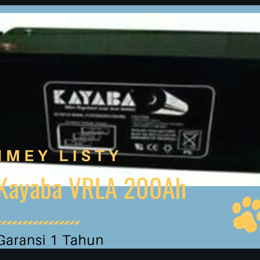 Baterai VRLA 12V 200Ah Kayaba