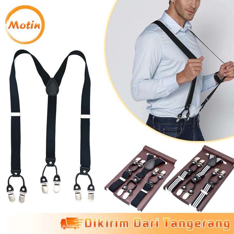 Suspender Motif Tali Supender Jepit 6 Suspender Pira Motif Tali