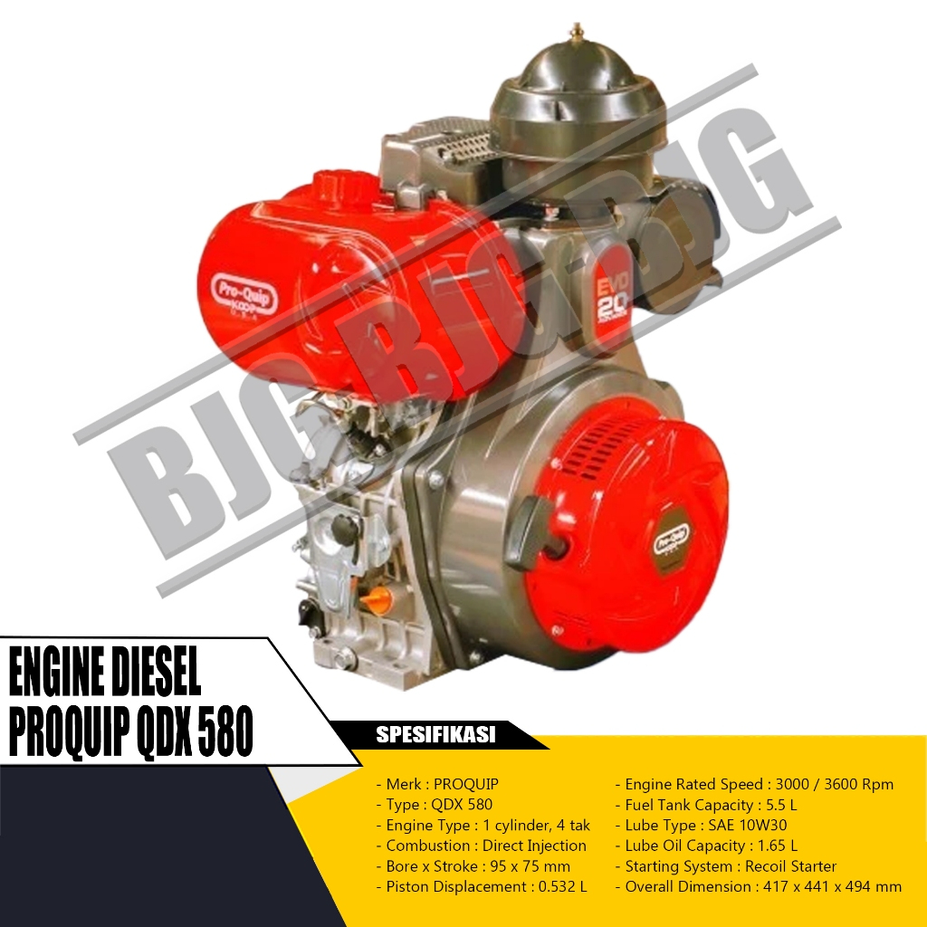 MESIN PENGGERAK SERBAGUNA / ENGINE DIESEL PROQUIP QDX 580 20 HP - SOLAR