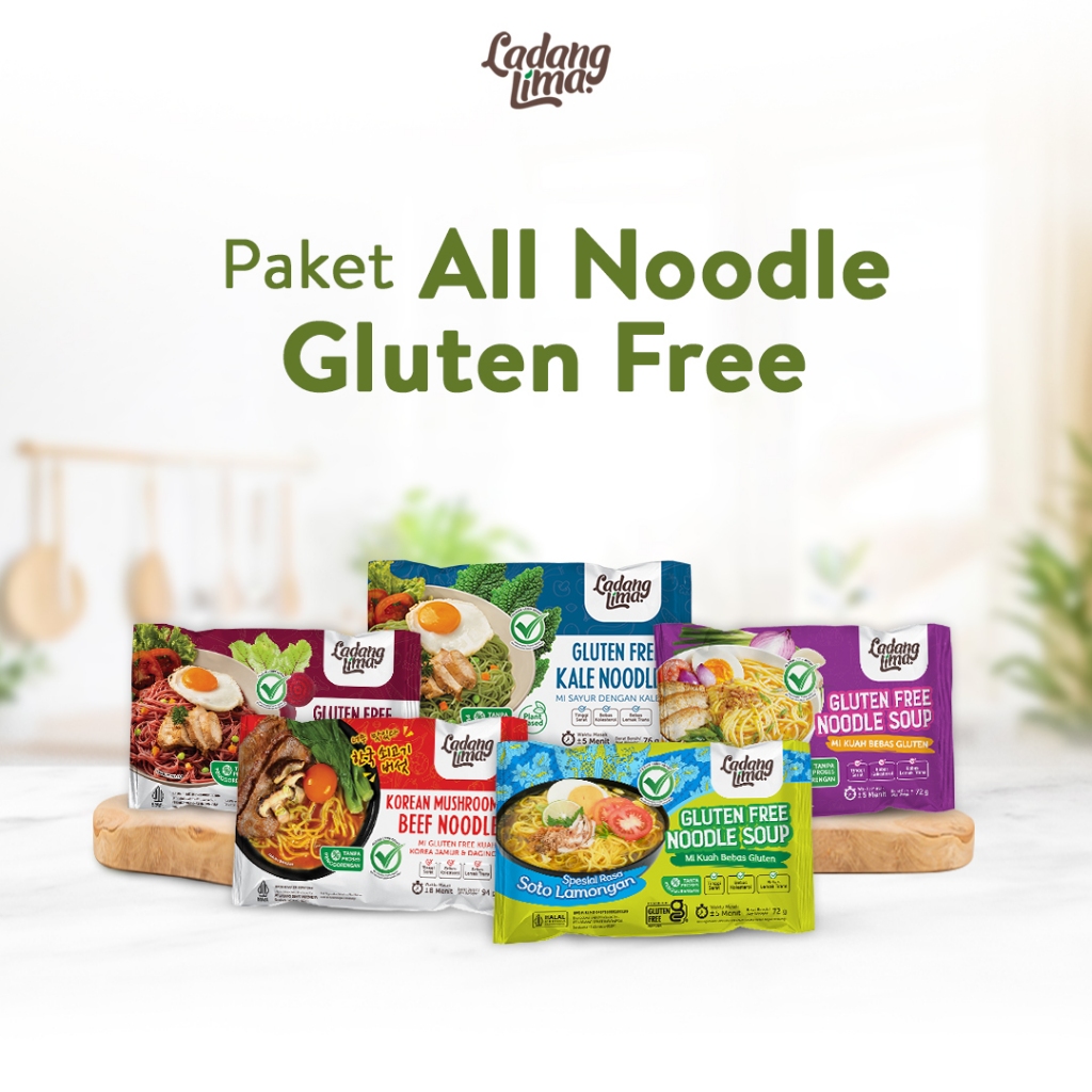 

Paket All Noodle Gluten Free - Mix Varian Mie Ladang Lima