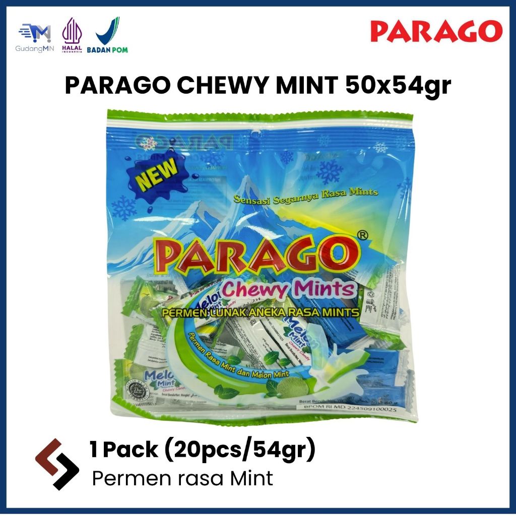 

PARAGO CHEWY MINT | PERMEN RASA MINT 54g