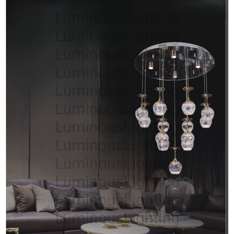 SL8647-13 L;AMPU GANTUNG PLAFON PLAVON HIAS LED MINIMALIS MODERN MEWAH VOID RUANG TAMU KAMAR TIDUR D