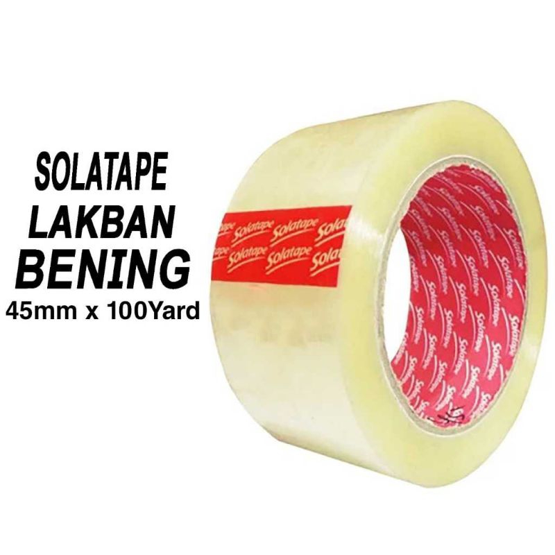 

Lakban Bening Solatape 100 Yard Termurah / Selotip / Packing Tape