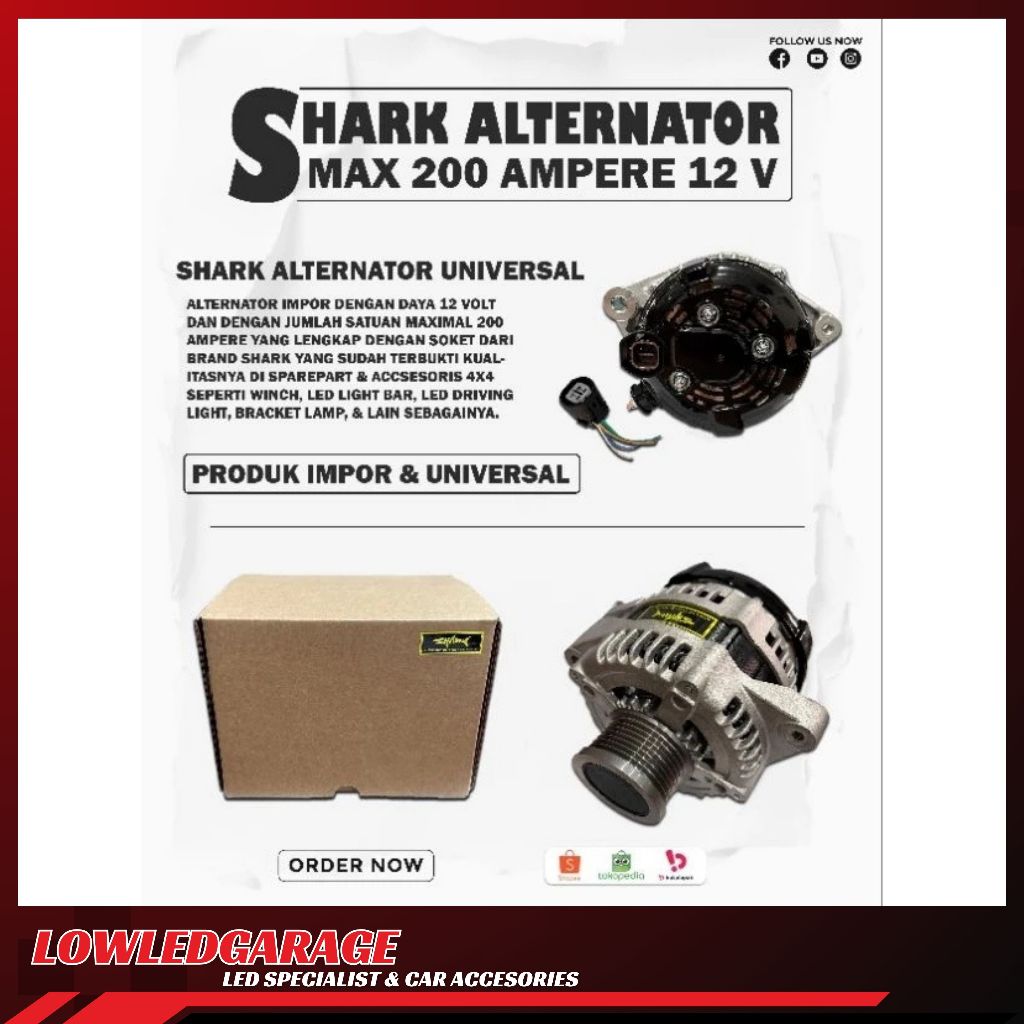 ALTERNATOR MOBIL UNIVERSAL DINAMO AMPERE 200 A