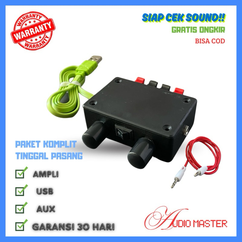 Amplifier mini murah lengkap dengan jack Aux 3.5/POWER 5 VOLT MINI/POWER AMPLIFIER MINI/POWER MINI/P