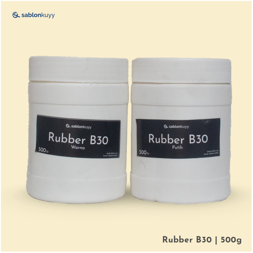 Pasta Tinta Rubber Super White Putih / Warna B30 Sablon - 500Gr