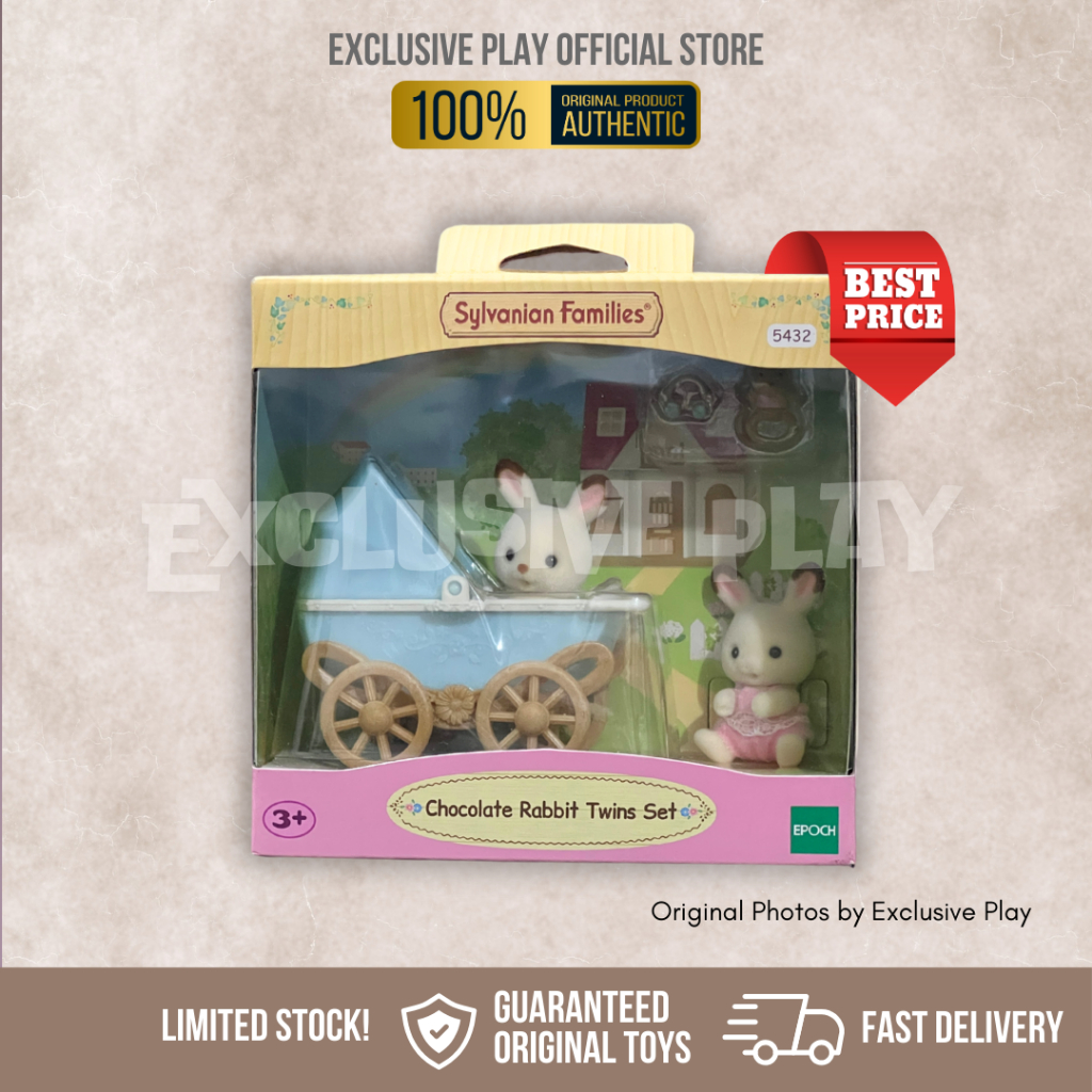 Sylvanian Families - Mainan Koleksi Anak Chocolate Rabbit Twins Set
