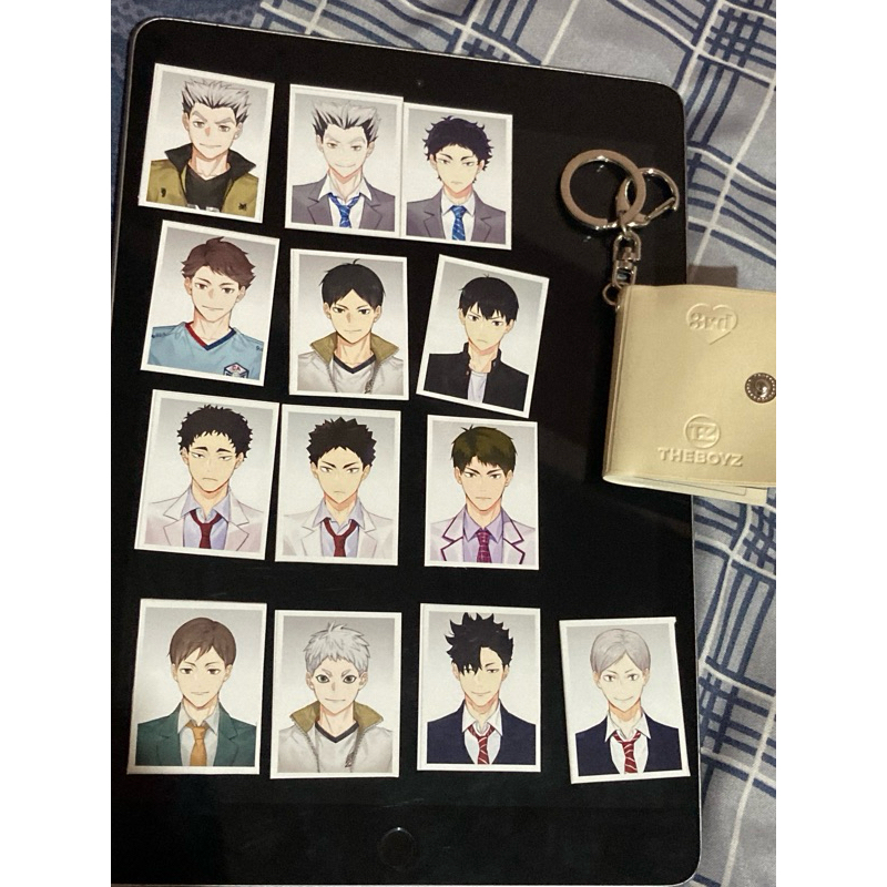 (13 id photo + holder keychain) HAIKYUU ID PHOTO RIMUMU: BOKUTO KAGEYAMA USHIJIMA KUURO OIKAWA DLL M