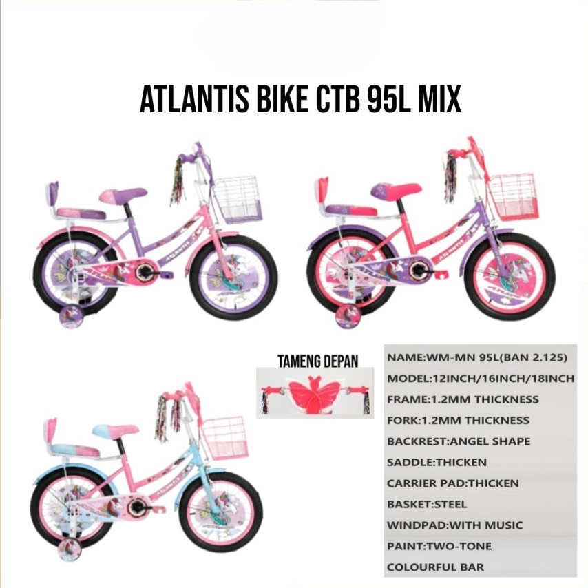 SEPEDA ANAK ATLANTIS BIKE CTB 95L MIX