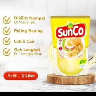 

Minyak goreng refil sunco 1 liter
