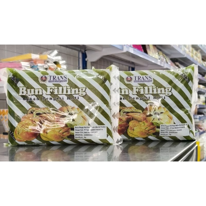 

Trans Filling Kacang Hijau 1kg/Isian Kacang Hijau aroma Pandan/Bun Filling Pandan/Isian Roti Kacang Hijau/Isian onde onde