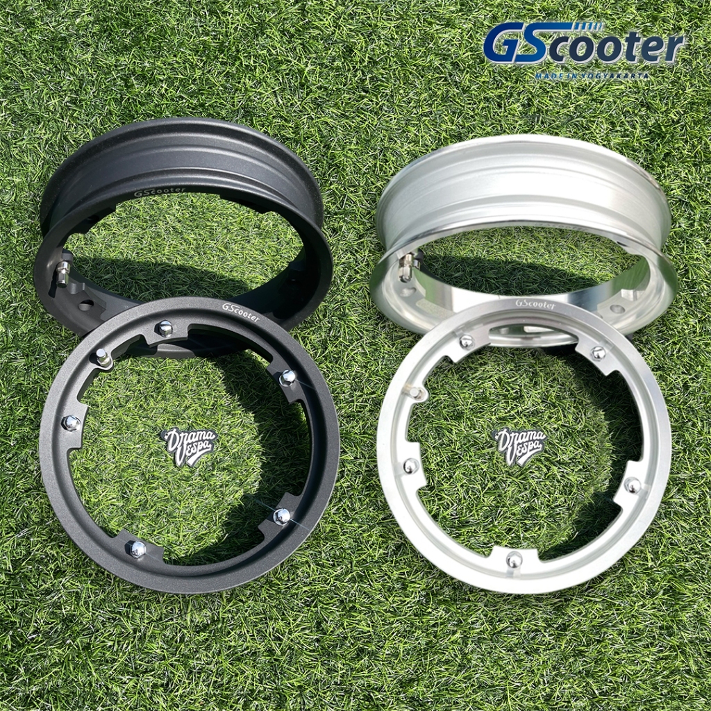 Velg Vespa Ring 10 GScooter type MG Polish Tubeless Alumunium | Drama Vespa