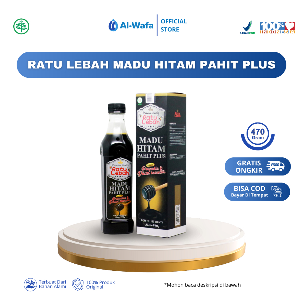 

RATU LEBAH - Madu Hitam Pahit Ratu Lebah 470gr Hitam Pahit Insulin
