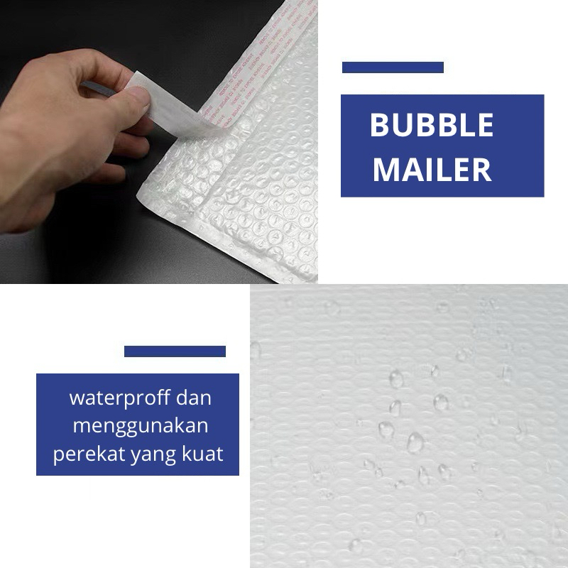 

Bubble Mailer / Polymailer Bubble / Amplop Bubble Mailer Wrap Putih / Kantong Plastik Packing Bubble untuk bungkus paket