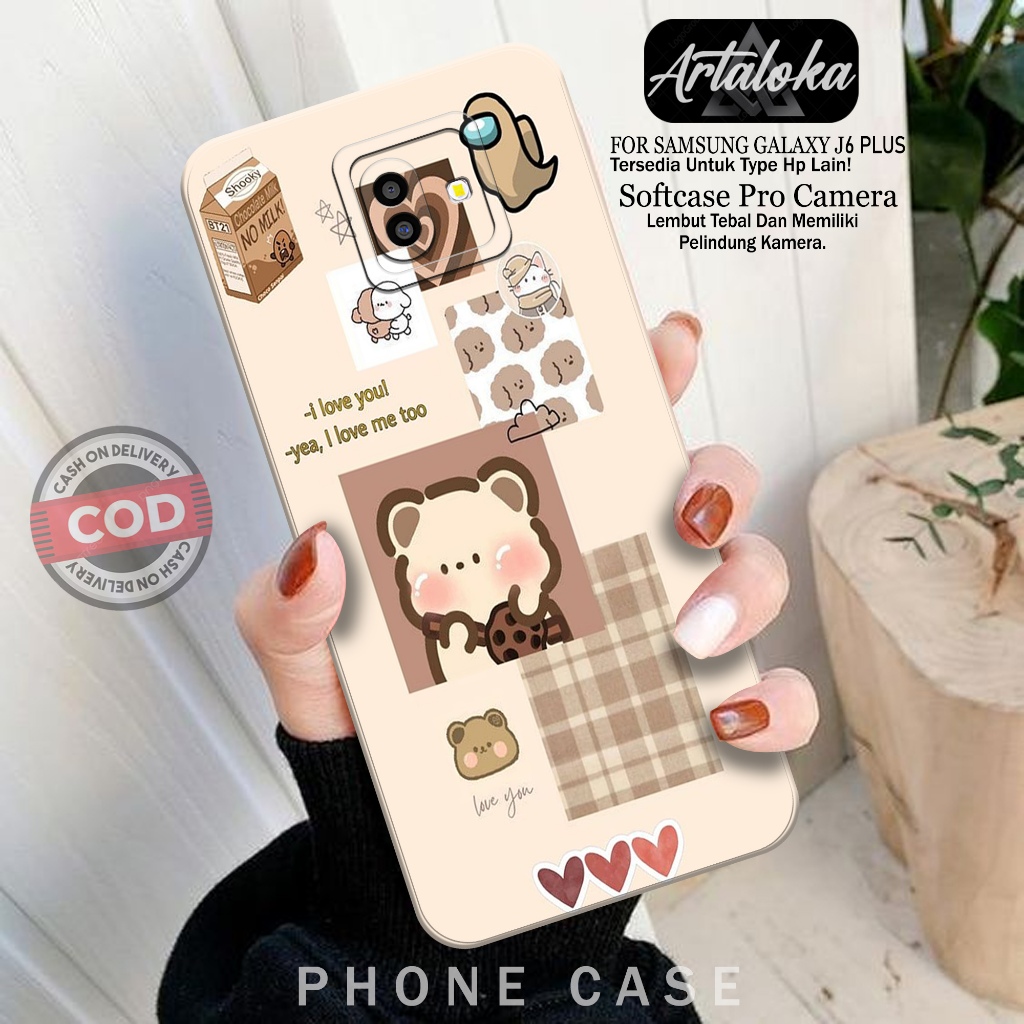 Softcase Hp Samsung Galaxy J6 Plus Fashion Case Kartun Lucu Case Samsung Galaxy J6 Plus Silikon TPU 