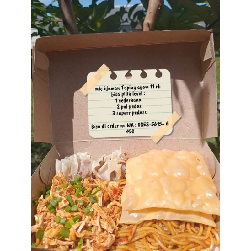 

Mie IDAMAN toping ayam suir