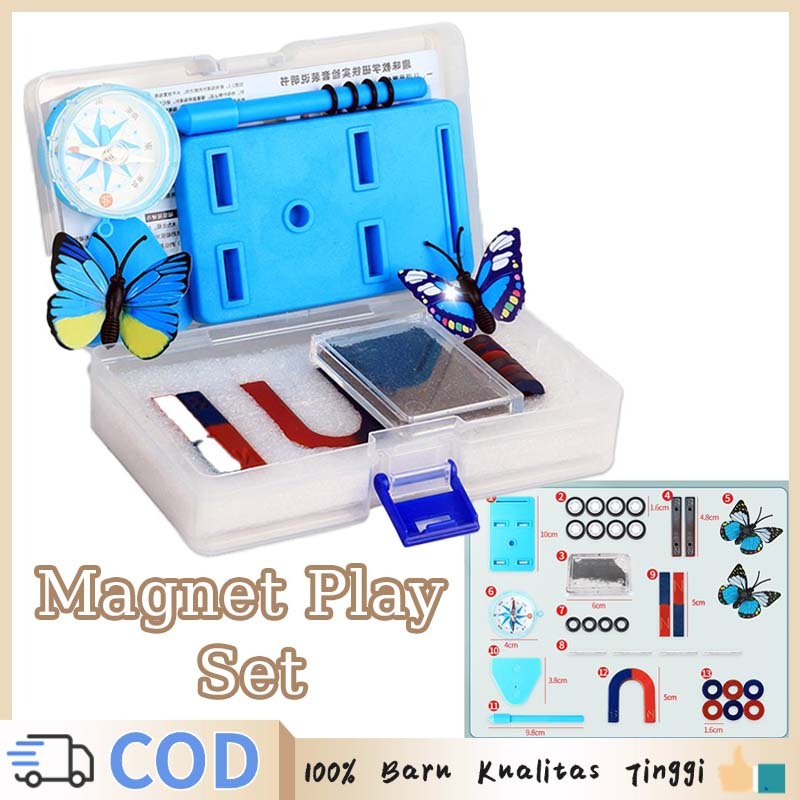 38pcs/1kotak  Set Magnet Edukasi Magnet Set Magnet Mainan Mainan Magnet Anak