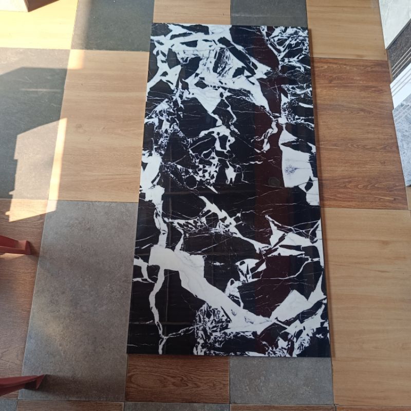 Granit lantai 60x120 hitam motif cosmic black infinity