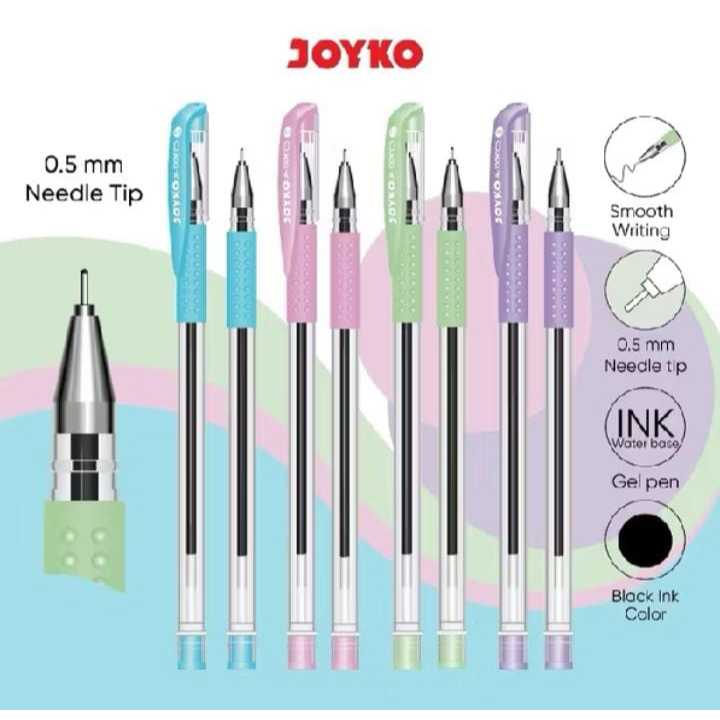 

( 1 PACK ) Gel Pen JK-100NTCO PASTEL COLOR Pulpen Pena Jel Joyko 0.5 mm