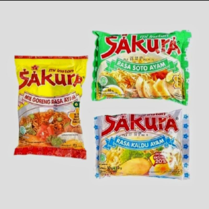 

Mie Instan Sakura goreng, sakura soto dan sakura kaldu