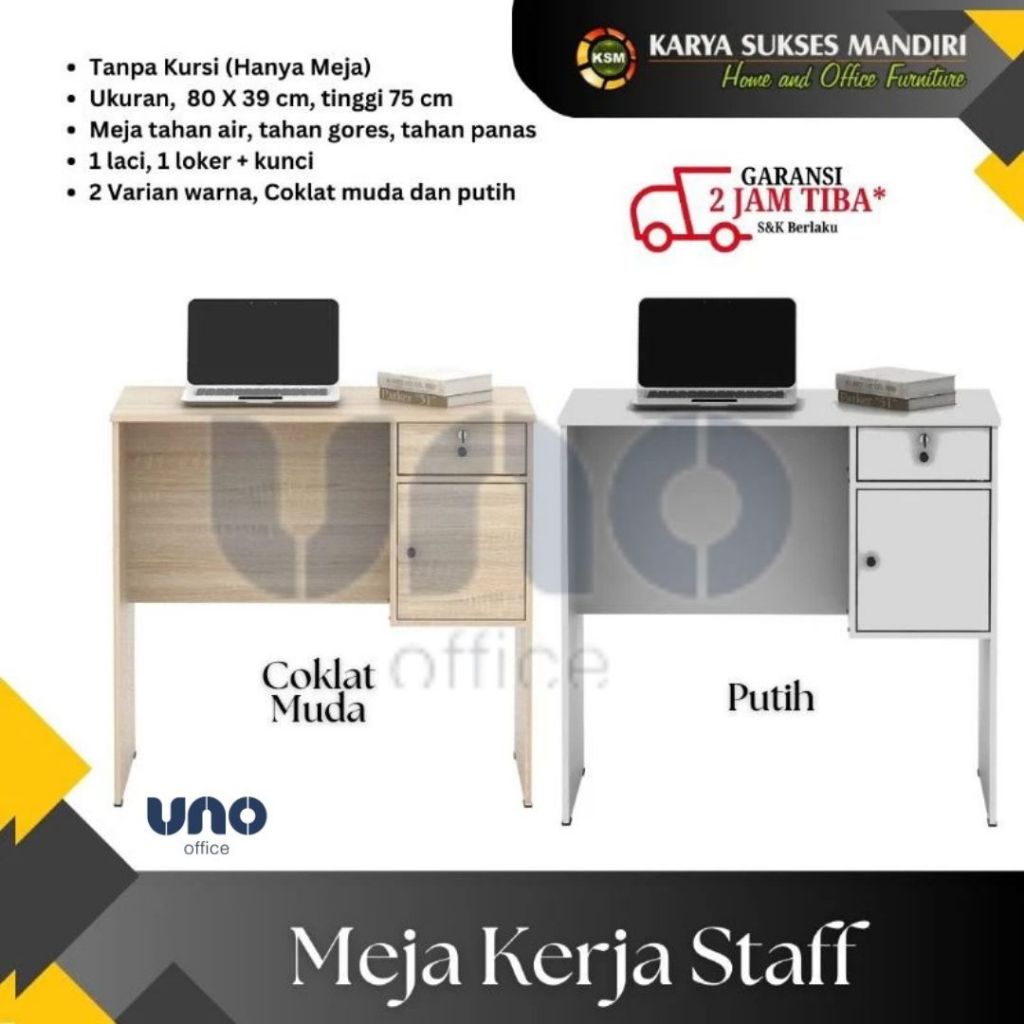 UNO Meja Kios Meja Tulis Kantor Meja Kerja Staff Meja Kasir Kecil Meja Warung Meja Laptop 1 Pintu 1 