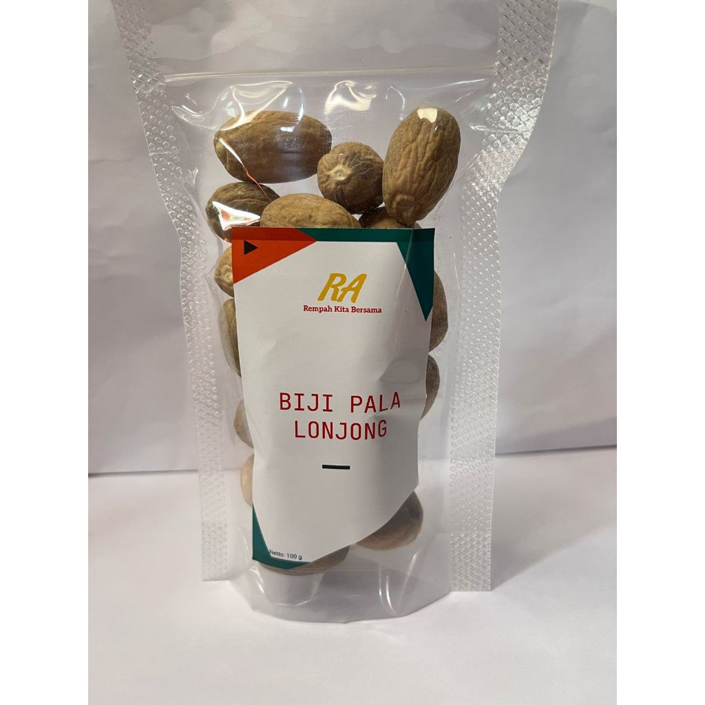 

100g| Biji Pala Lonjong Asli Rempah Rempah Bumbu Asli Nusantara|Biji Pala Lonjong Murni 100% - Rempah Pilihan