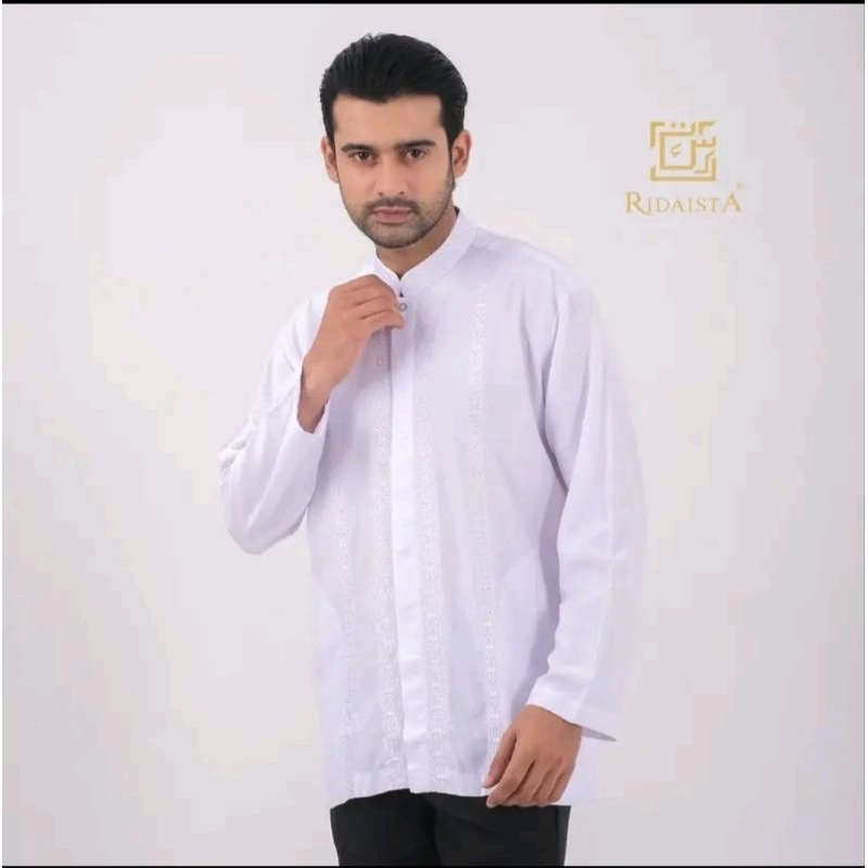 Baju Koko Pria Baju Koko Putih Lengan Panjang Baju Koko Terbaru 2025 Baju Koko Bahan Katun Atasan Pr